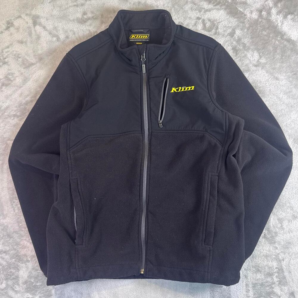 Klim Full Zip Fleece Jacket Black Outdoor Powersports Mens Medium